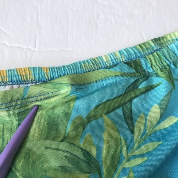 Vintage Y2K No Boundaries Skirt Small Floral Stretch Tropical Hawaiian Swim Surf - Picture 10 of 12
